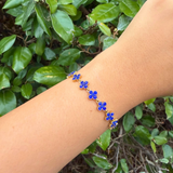 Bracelet Ambre bleu roi