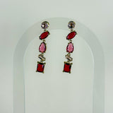 Boucles Trésor rouge or