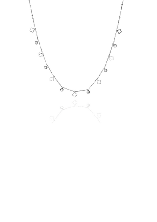 Collier Rosa argent